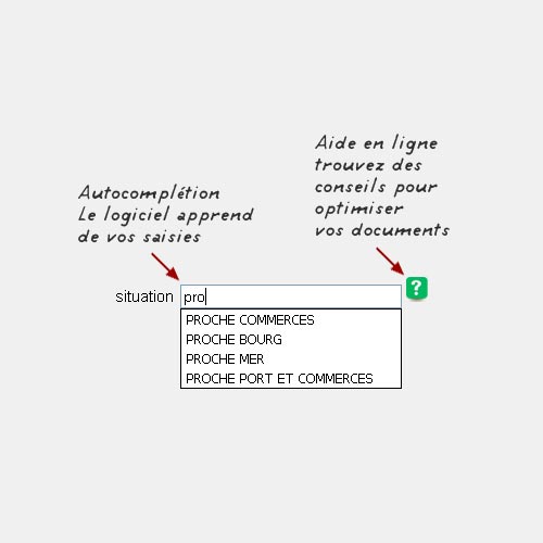 Une interface simple avec une aide en ligne et un système d'auto complétion...